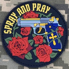 Купить PVC патч Spray and pray троянди в интернет-магазине Каптерка в Киеве и Украине