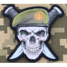 PVC патч Сухопутніх військ Череп в береті
