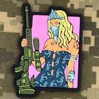 PVC патч Tactical Girl Рожева