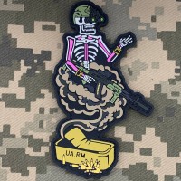 PVC патч Тактичний Джинн рожевий