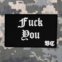 PVC патч Fuck you white