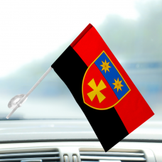 Автомобільний прапорець 143 ОПБр червоно-чорний