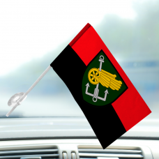 Автомобільний прапорець 194 понтонно-мостова бригада ДССТ червоно-чорний