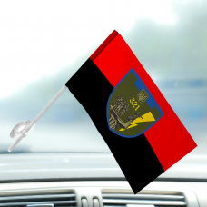 Автомобільний прапорець 321 батальйон ТРО Київ червоно-чорний