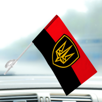 Автомобільний прапорець 4 БРОП червоно-чорний