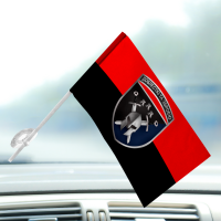 Автомобільний прапорець 42 ОМБр знак "мечі" Червоно-чорний