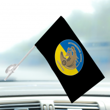Автомобільний прапорець Штурмовий полк Цунамі НПУ чорний