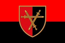 Прапор 32 окрема механізована бригада Червоно-чорний