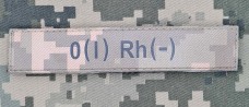 PVC Нашивка група крові 0 (I) Rh- піксель