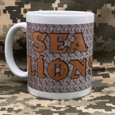 Керамічна чашка 37 ОБрМП Sea Lions