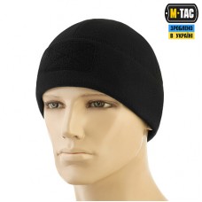 Шапка M-Tac Watch Cap Elite фліс (320г/м2) BLACK з липучкою 