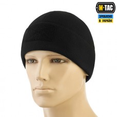 Шапка M-Tac Watch Cap Elite фліс (320г/м2) BLACK з липучкою 