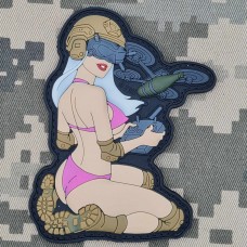 Купить PVC шеврон Drone GIRL Blonde/Pink/Coyote в интернет-магазине Каптерка в Киеве и Украине