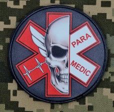Купить PVC шеврон Paramedic червоно-чорний в интернет-магазине Каптерка в Киеве и Украине