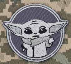 Патч Baby Yoda (сірий)