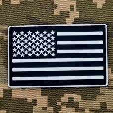 Купить PVC нашивка прапор США чорний в интернет-магазине Каптерка в Киеве и Украине