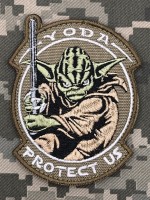 Шеврон Yoda Protect Us (coyote)