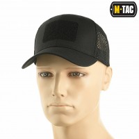 Бейсболка з липучкою та сіткою M-Tac Black