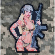 PVC Нашивка Girl with Gun Yakudza tatoo