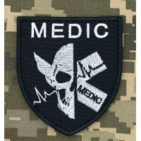 Шеврон Medic чорний Scull