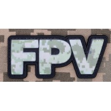PVC нашивка FPV піксель Black