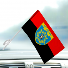 Автомобільний прапорець 127 ОБ ТРО червоно-чорний