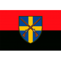 Прапор 144 окрема піхотна бригада Червоно-чорний