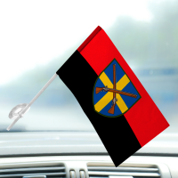 Автомобільний прапорець 144 ОПБр Червоно-чорний