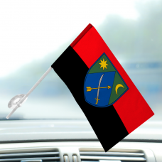 Автомобільний прапорець 151 ОМБР червоно-чорний