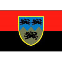 Прапор 33 ОМБр новий знак червоно-чорний