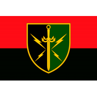 Прапор 7 окремий полк зв'язку Червоно-чорний