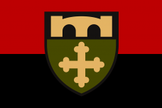 Прапор 91 окремий Охтирський полк оперативного забезпечення Червоно-чорний