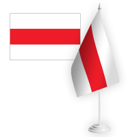 Настільний прапорець Білорусь (історичний БЧБ прапор)