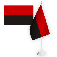Червоно-чорний настільний прапорець