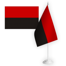 Червоно-чорний настільний прапорець