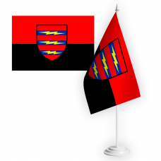 Настільний прапорець 3 Окрема Бригада Зв'язку Червоно-чорний