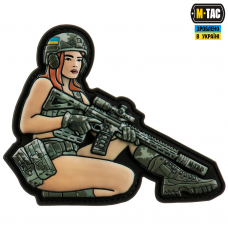 Нашивка Tactical girl PVC ММ14