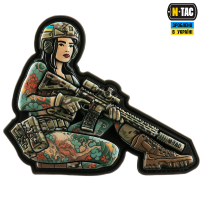 Нашивка Tactical girl PVC Yakuza Tatoo Brunet MC