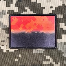 PVC шеврон прапор червоно-чорний піксель