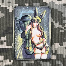 Купить PVC нашивка Military pin-up Girl with Javelin  в интернет-магазине Каптерка в Киеве и Украине