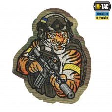 Нашивка Tiger (вишивка) Multicam жовтий скотч Cordura