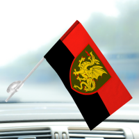 Авто прапорець 107 РеАБр червоно-чорний
