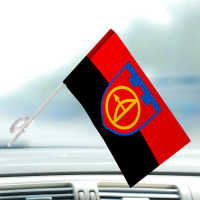 Автомобільний прапорець 112 ОБр ТрО червоно-чорний