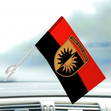 Автомобільний прапорець 22 ОМБр з новим знаком червоно-чорний