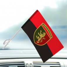 Авто прапорець 24 ОМБр Червоно-чорний