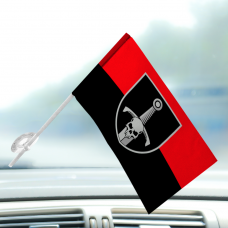 Автомобільний прапорець 33 ОМБр новий шеврон з черепом Червоно-чорний