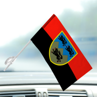 Автомобільний прапорець 33 ОМБр з новим знаком червоно-чорний