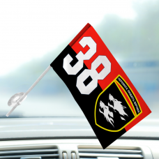 Автомобільний прапорець 38 ОБрМП червоно-чорний