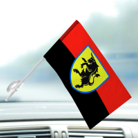 Автомобільний прапорець 43 ОМБр червоно-чорний