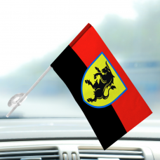 Купить Автомобільний прапорець 43 ОМБр червоно-чорний в интернет-магазине Каптерка в Киеве и Украине